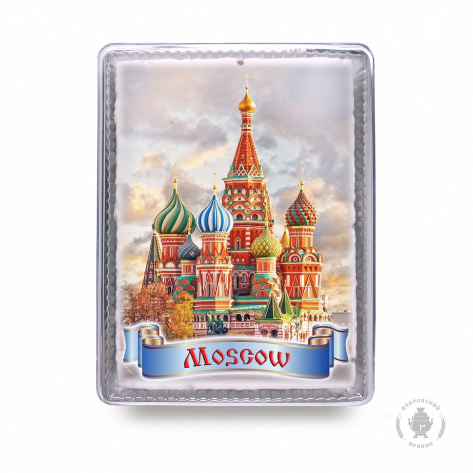  Пряник 600г MOSCOW с фотопечатью (в подарочной пластиковой упаковке)  в Омске
