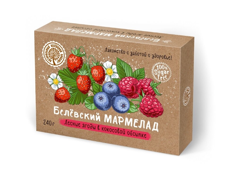  Мармелад белевский на фруктозе 240г "ЛЕСНЫЕ ЯГОДЫ"  в Омске