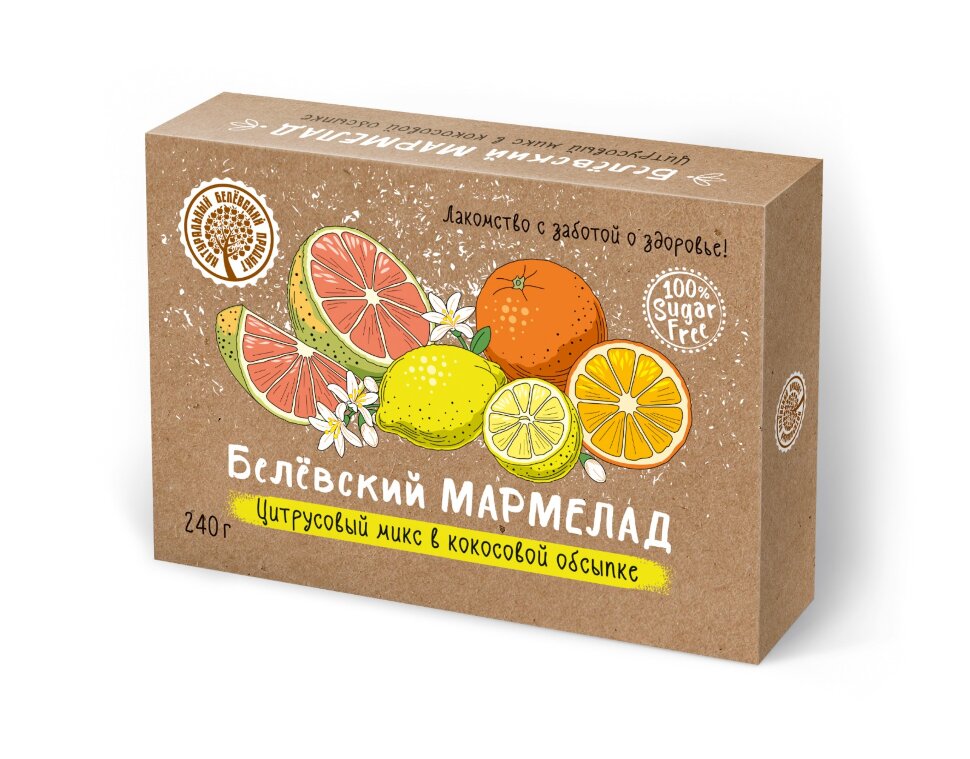  Мармелад белевский на фруктозе 240г "Цитрусовый микс" в Омске