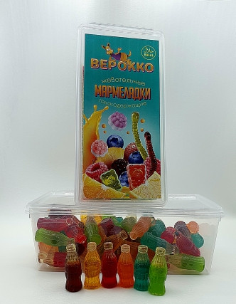 №2 Жевательный мармелад Бутылочки, 250г      в Омске
